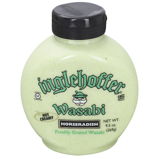Inglehoffer Wasabi Squeeze Horseradish Bottle, 6 x 9.5 oz Case - Condiments & Sauces