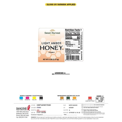 Sweet Harvest Foods Light Amber Honey Bulk, 6 x 5 lb Case - DOT product image 7