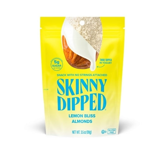 SkinnyDipped Lemon Bliss Yogurt Almonds, 8 x 3.5 oz Case - Cheese & Dairy