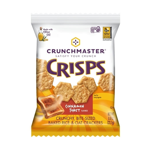 Crunchmaster Cinnamon Toast Rice & Oatmeal Bites Crisps, 75 x 1 each Case - Crackers & Grahams - image 2