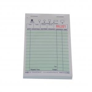 (Price/Pack)National Checking 210 Guest Check 1 Part Green 13 Li