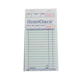 (Price/Pack)National Checking 520-50 Guest Check 1 Part Green 19