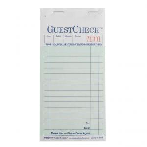 (Price/Pack)National Checking G6000SP Guest Check 2 Part Green 1