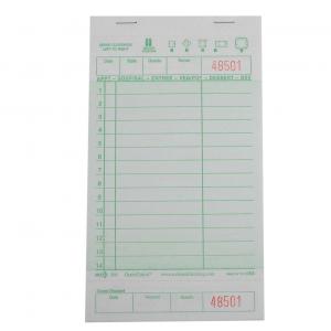 National Checking Company Guest Check Board - 1 Part Green, 14 L