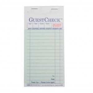 National Checking A6000G 3.5 x 6.75 in., Two-Part Carbon Guest C