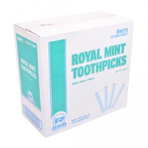 Royal Mint Cello-Wrapped Wood Toothpicks, 2 1/2", Natural, 1000/