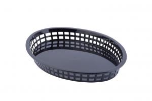 Tablecraft 12.75X9.5X1.5 Oval Black Jumbo Platter Basket Case (P