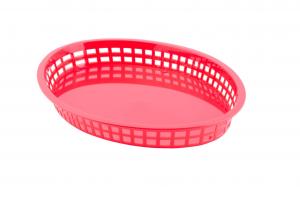 Tablecraft Jumbo Platter Basket 12.75X9.5X1.5 Oval Red (Pk OF 36)