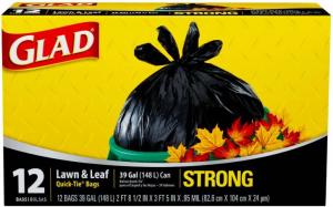 Glad Lawn Trash Bags 39 Gal 12-Count (Pack of 12)
