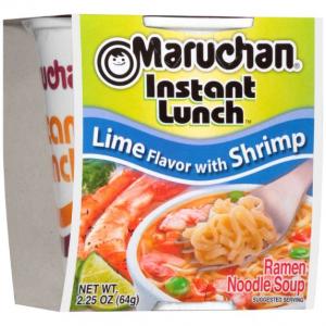 Maruchan Instant Lunch Lime Chili Flavor with Shrimp, 2.25 Oz, Pack of 12