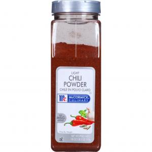 Mccormick Culinary Light Chili Powder, Earthy Flavor (18 OZ. Container, 6/Case)