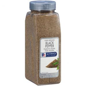 McCormick Pure Ground Black Pepper - 18 oz. container, 6 per case