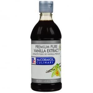 McCormick Pure 1 Fold Vanilla Extract - 1 pint bottle, 6 per case