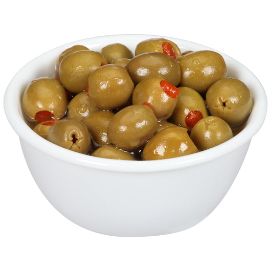 Lindsay Stuffed Manzanilla Imported 340/360 Olives Bulk, 4 x 84 oz Case - DOT product image 6