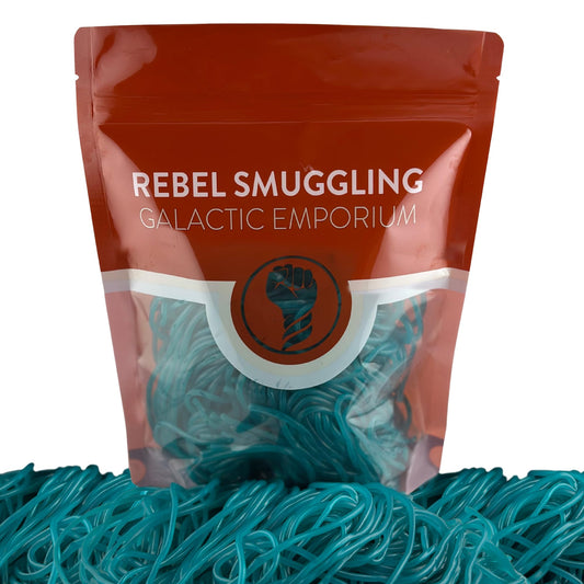 Blue Raspberry Licorice Laces Candy Bulk 2lb Bag by Rebel Smuggling Galactic Emporium