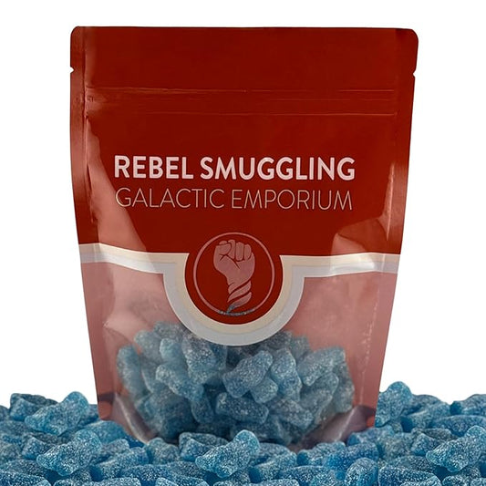 Sour Blue Raspberry Gummy Soda Bottles Bulk 1lb Bag by Rebel Smuggling Galactic Emporium