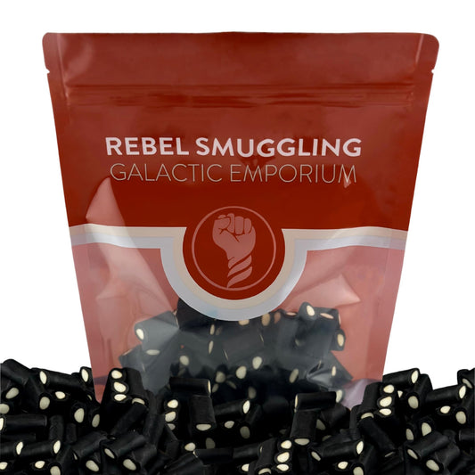 Rockies Licorice Candy with White Centers Bulk 1lb Bag by Rebel Smuggling Galactic Emporium