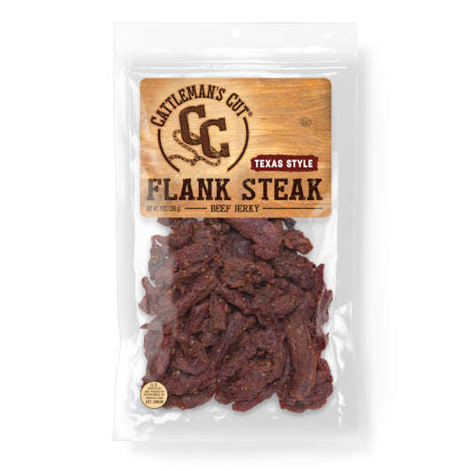 Cattlemans Flank Steak Texas Style, 6 x 9 oz Case - Meat Snacks