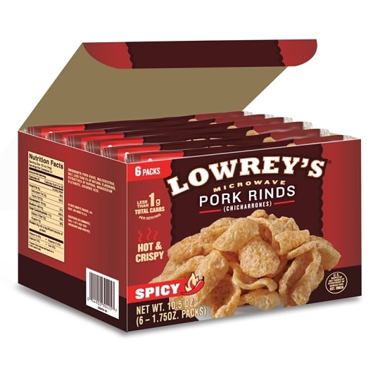 Lowreys Spicy Pork Rinds Curls, 8 x 1 each Case - Meat, Poultry & Seafood - image 2