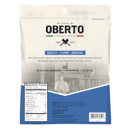 Oberto Peppered Beef Jerky, 8 x 2.7 oz Case - Meat Snacks - image 2