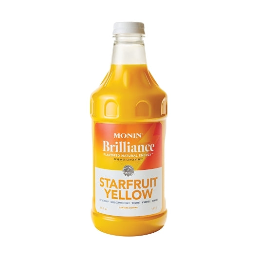 Monin Yellow Starfruit Energy Concentrate, 4 x 64 oz Case - Beverages