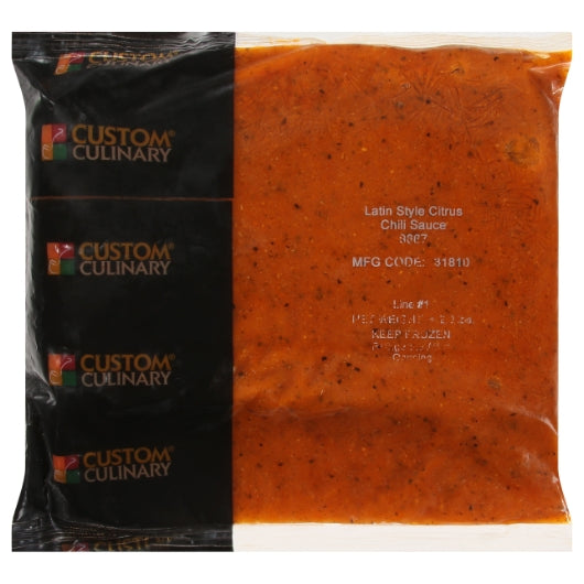 Custom Culinary Gold Ready-to-Use Gluten Free Latin-Style Citrus Chili Sauce, 8 x 2 lb Case - Condiments & Sauces