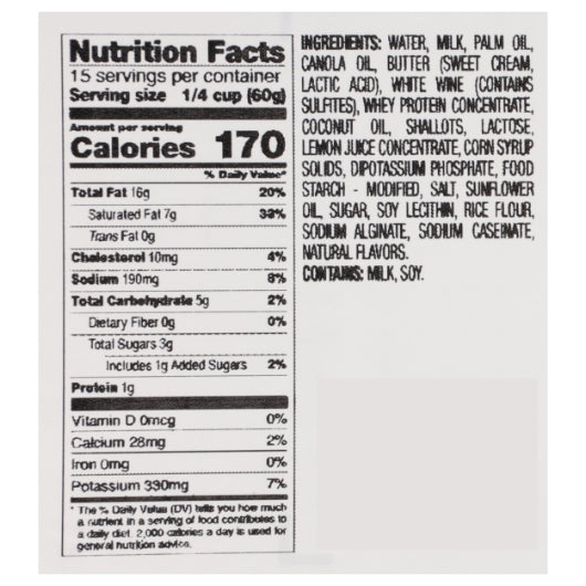 Gold Label Ready to Use Beurre Blanc Sauce, 8 x 2 lb Case - DOT product image 6