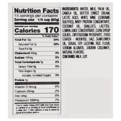 Gold Label Ready to Use Beurre Blanc Sauce, 8 x 2 lb Case - DOT product image 6