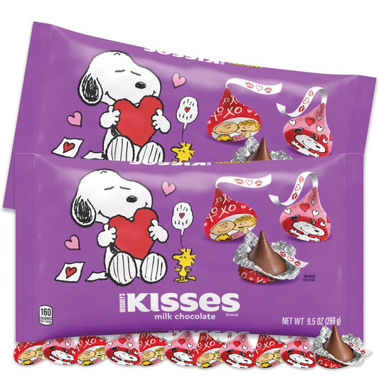 Valentines Day Candy Chocolate Drops 2 x 9.5oz Bags. Milk Chocolate Candy Drops, Holiday Chocolate Drops Candy Bulk.