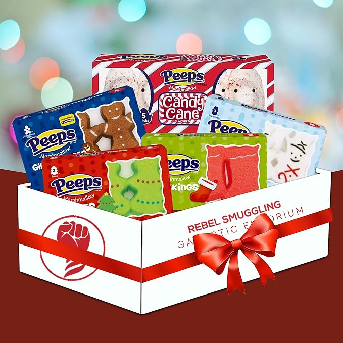 Peeps Christmas Marshmallow Candy Variety 5 Pack- 5 Flavors of Stocking Stuffers Gift Basket by Rebel Smuggling Galactic Emporium