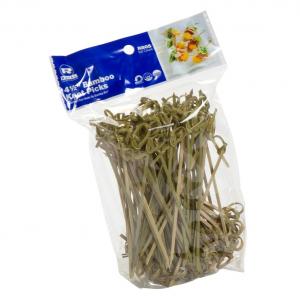 Royal Bamboo Knot Cocktail and Hors' D'oeuvre Picks, 4.5", Brown