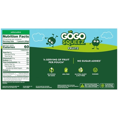 Gogo Squeez Applesauce, 6 x 12 each Case - DOT product image 8