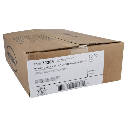 Carolina Mediterranean Turkey Mediterranean Style Turkey Patty Burger, 30 x 5.33 oz Case - DOT product image 6