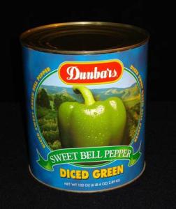 (Price/CASE)Dunbar 02034603060001 Diced Green Peppers