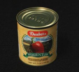 Moody Dunbar Diced Unpeeled Pimiento - 7 Oz. Glass Jar, 24 Jars Per Case