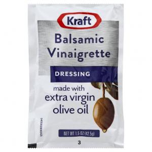 Kraft Balsamic Vinaigrette Salad Dressing Single serve (1.5oz Packets, Pack of 60)