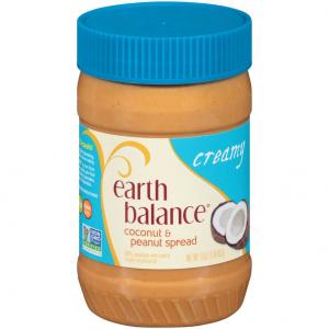 Earth Balance Creamy Coconut And Peanut Spread, Plastic Jar (16 OZ, 12 Per Case)