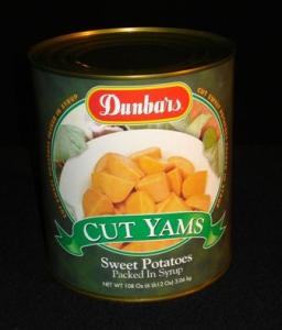 Dunbars Fancy Cut Sweet Potatoes - No. 10 Can (108 OZ, 6 Cans Per Case)