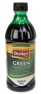 Durkee Green Food Color, Plastic Bottles (16 OZ. Per Bottle, 6 Bottles Per Case)