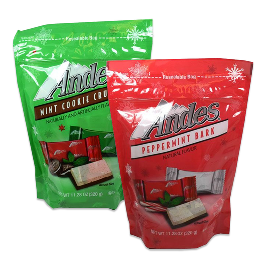 Andes Mint Cookie Crunch and Peppermint Bark 11.28oz variety pack of 2
