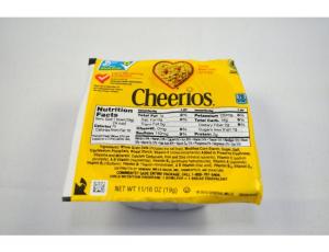 General Mills Cheerios Cereal Bowl Pak - Toasted Whole Grain Oat Cerel, 0.69 Ounce - 96 per case.