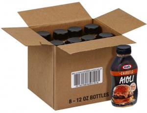 Kraft Chipotle Aioli Mayonnaise, 12 Fluid Ounce - 8 per case.