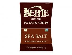 Kettle Foods Sea Salt Potato Chips, 13 Ounce - 9 per case.