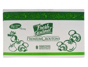 Fresh Gourmet Country Cut Cheese and Garlic Whole Grain Croutons, 2.5 Pound - 4 per case.