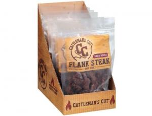 Cattlemans Texas Style Flank Steak Beef Jerky, 9 Ounce - 6 per case.