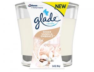 Glade Sheer Vanilla Embrace Candle, 3.4 Ounce - 6 per case.
