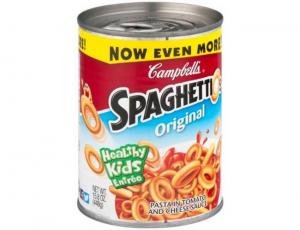 Campbells Spaghettios Tomato Pasta, 15.8 Ounce - 24 per case.
