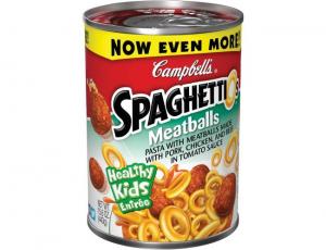 Campbells Spaghetti Pasta with Meatballs, 15.6 Ounce - 24 per case.