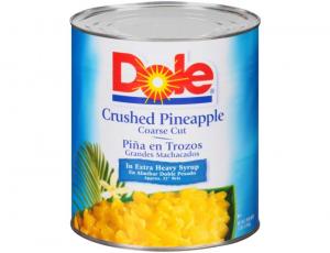 Dole Fancy Crushed Pineapples In Heavy Syrup, Sweet & Juicy (106 OZ, 6 Per Case)