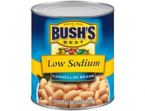 Bushs Best Low Sodium Cannellini Beans, 111 Ounce - 6 per case.